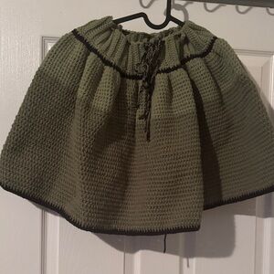 Olive Green Knit Skirt